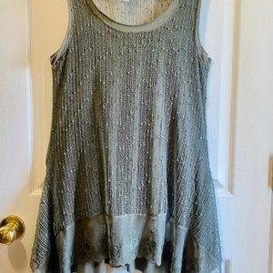 Cupio Sleeveless Top Olive Green Size M